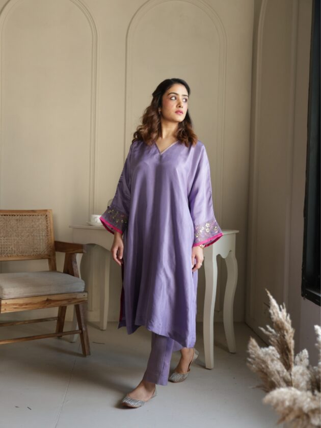 Women Silk kaftan set online indian wear