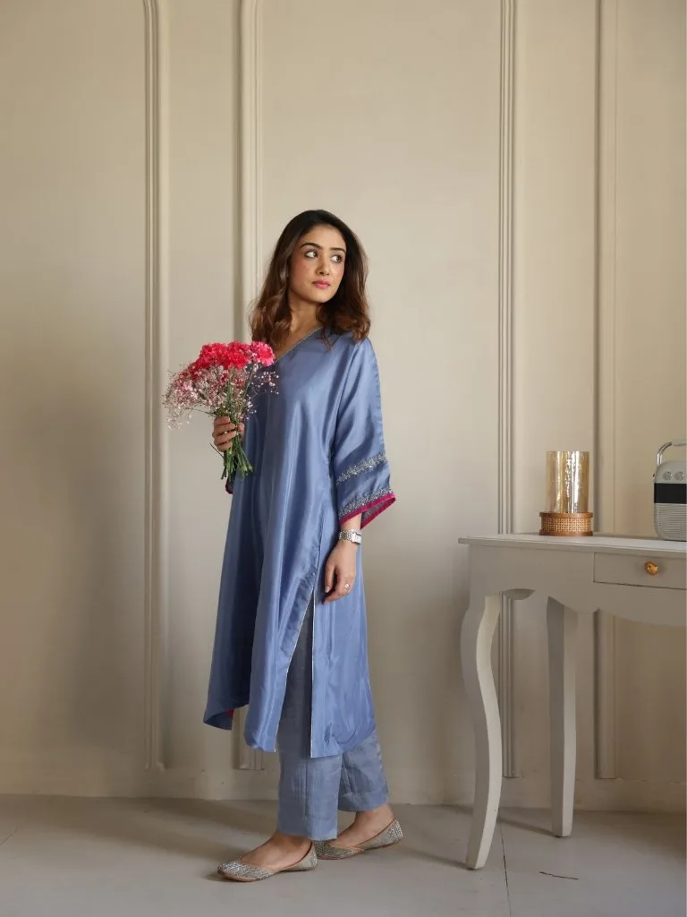 Silk kaftan set